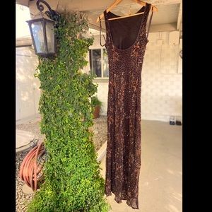 Vintage Brown Stenay Beaded Dress & matching shoes